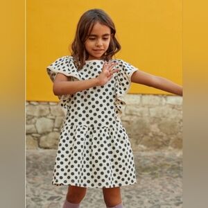 Tea Collection Pilka Dot Ruffle Dress